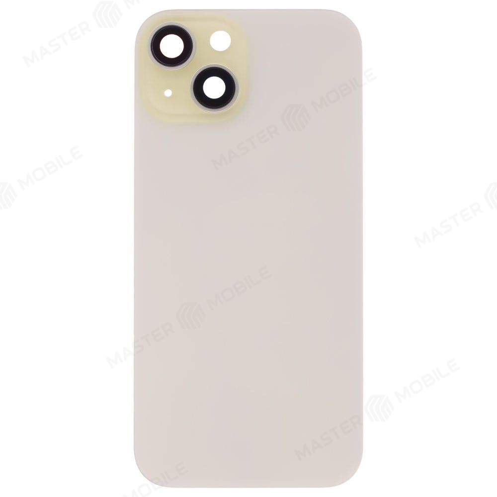 Задняя крышка для Apple iPhone 15 (желтый) (в сборе со стеклом камеры) (Premium)