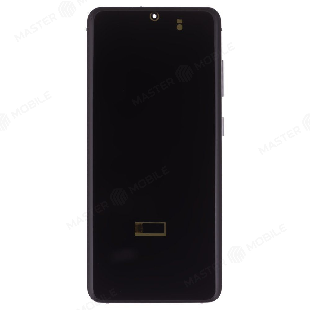 Дисплей для Samsung G980 Galaxy S20 + тачскрин (серебристый) (в рамке) (OLED) (Full Size)