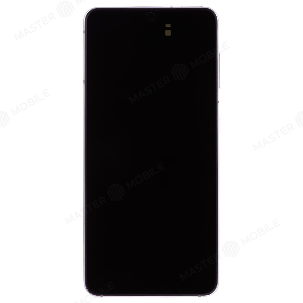 Дисплей для Samsung G991 Galaxy S21 + тачскрин (серебристый) (в рамке) (ORIG100) (возможен дефект ЛКП)