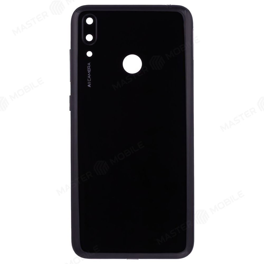 Задняя крышка для Huawei Y7 2019 (DUB-LX1) (черный) (в сборе со стеклом камеры)