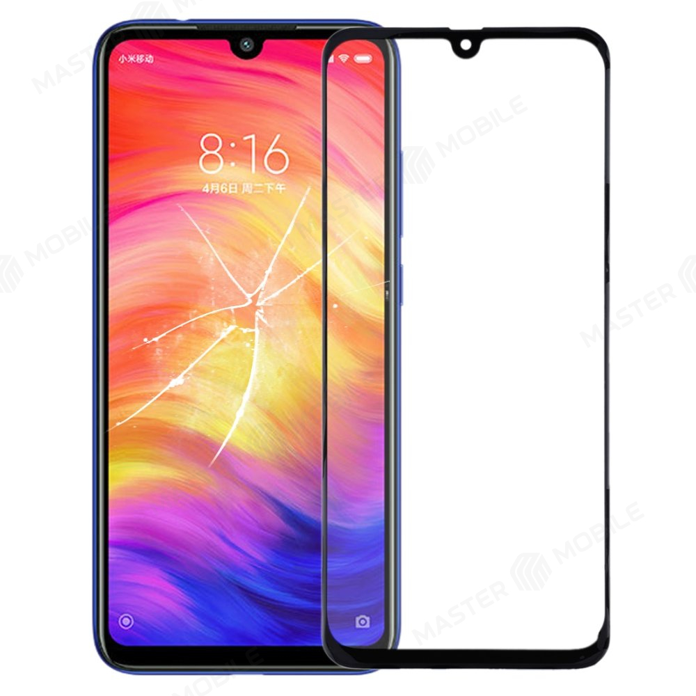 Стекло модуля для Xiaomi Redmi Note 7 (M1901F7G) / Redmi Note 7 Pro + OCA (черный)
