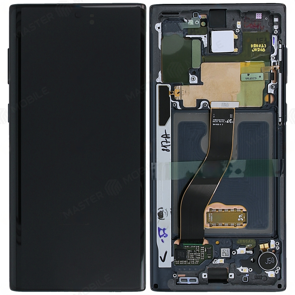 Дисплей для Samsung N970 Galaxy Note 10 (в сборе с тачскрином и аккумулятором) (черный) (в рамке) (ORIG100)