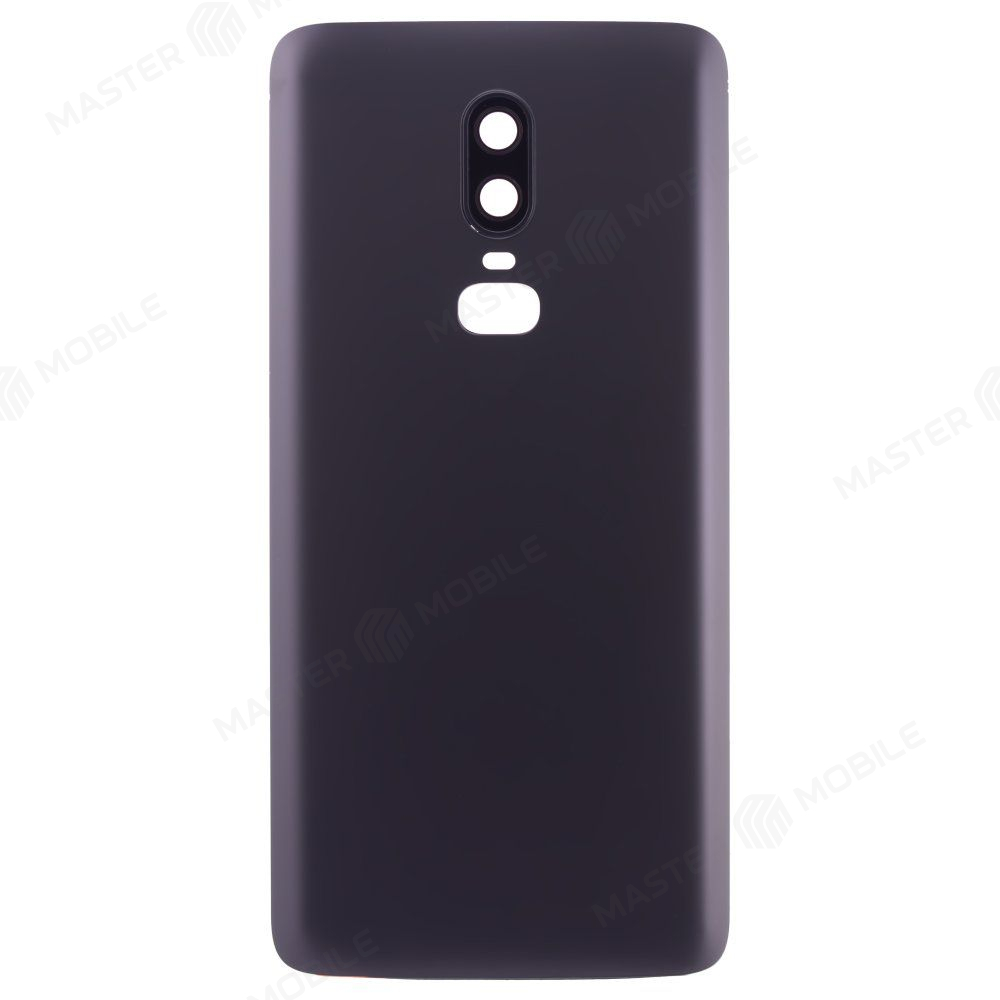 Задняя крышка для OnePlus 6 (черный) (в сборе со стеклом камеры)