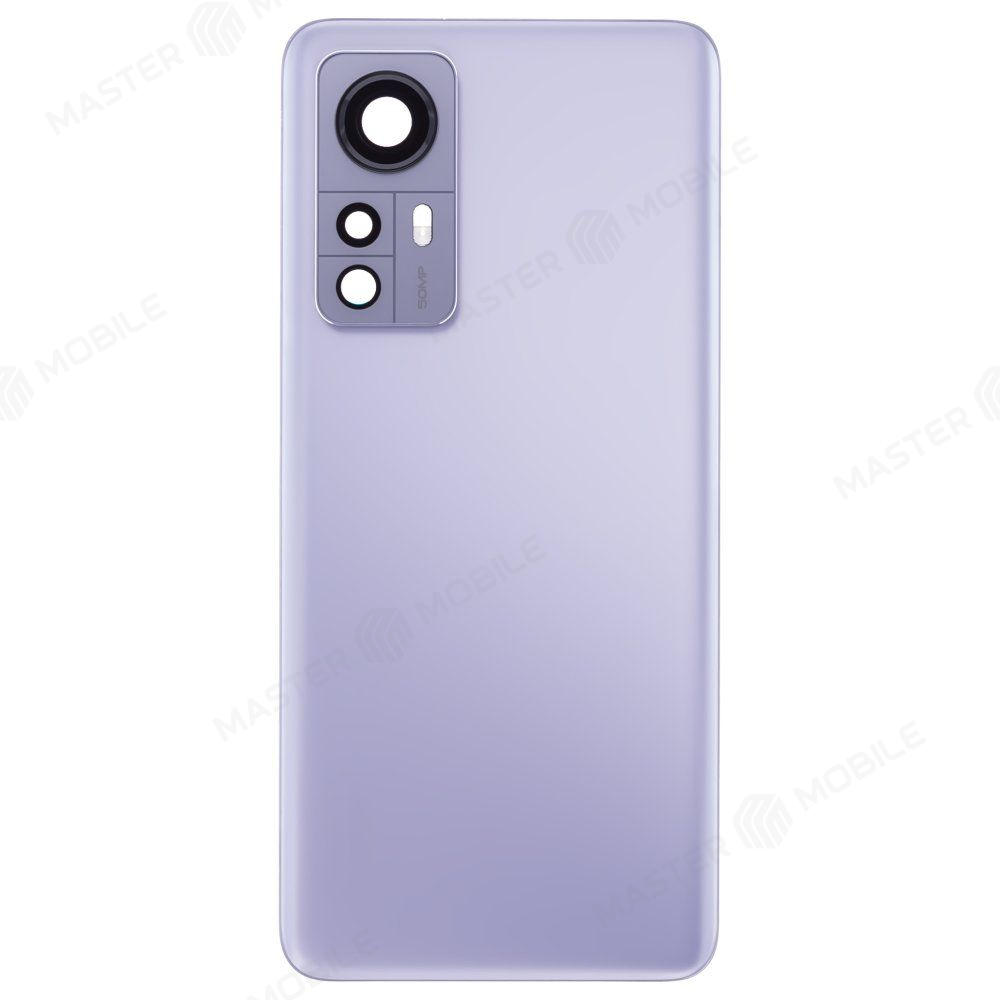Задняя крышка для Xiaomi 12 (2201123G) / 12X (2112123AG) (синий) (в сборе со стеклом камеры) (ORIG100)