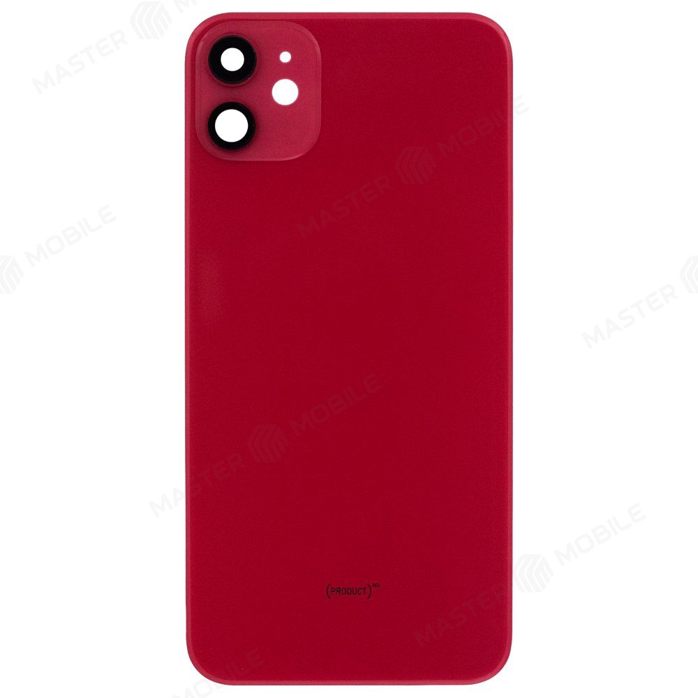 Задняя крышка для Apple iPhone 11 (красный) (в сборе со стеклом камеры) (Premium)