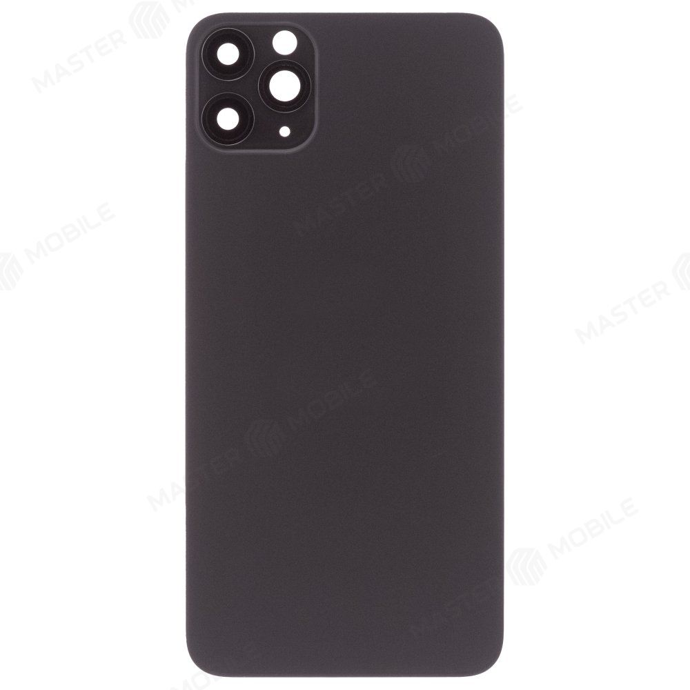 Задняя крышка для Apple iPhone 11 Pro Max (серый) (в сборе со стеклом камеры) (Premium)