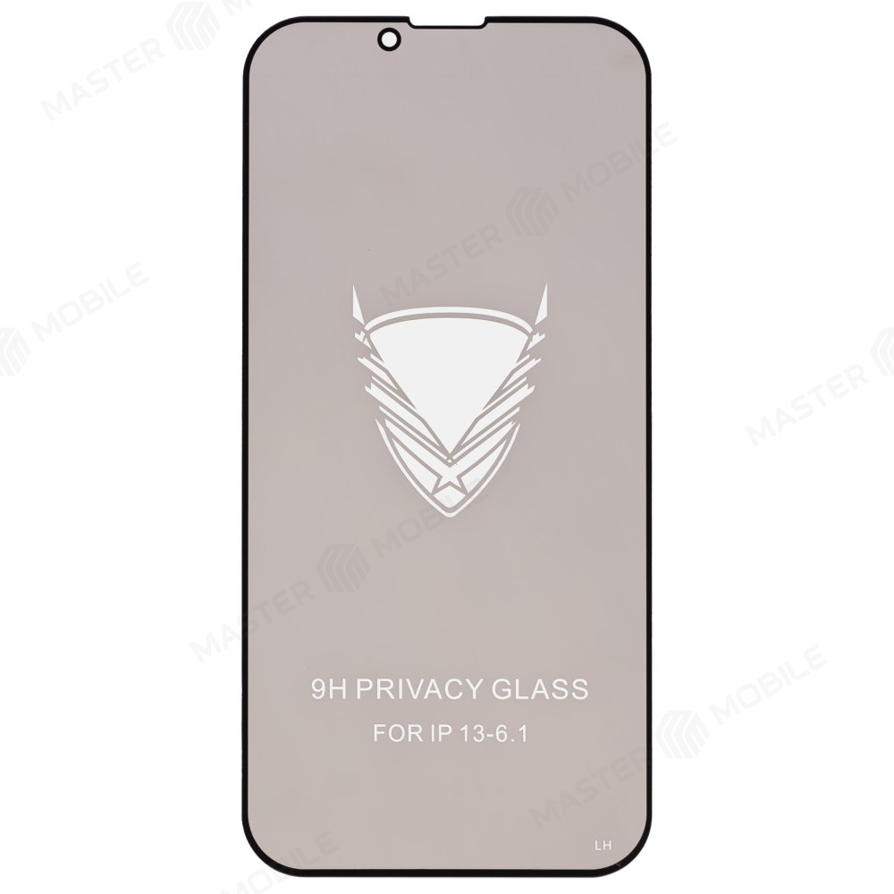 Защитное стекло 3D для Apple iPhone 14 (антишпион) (черный)