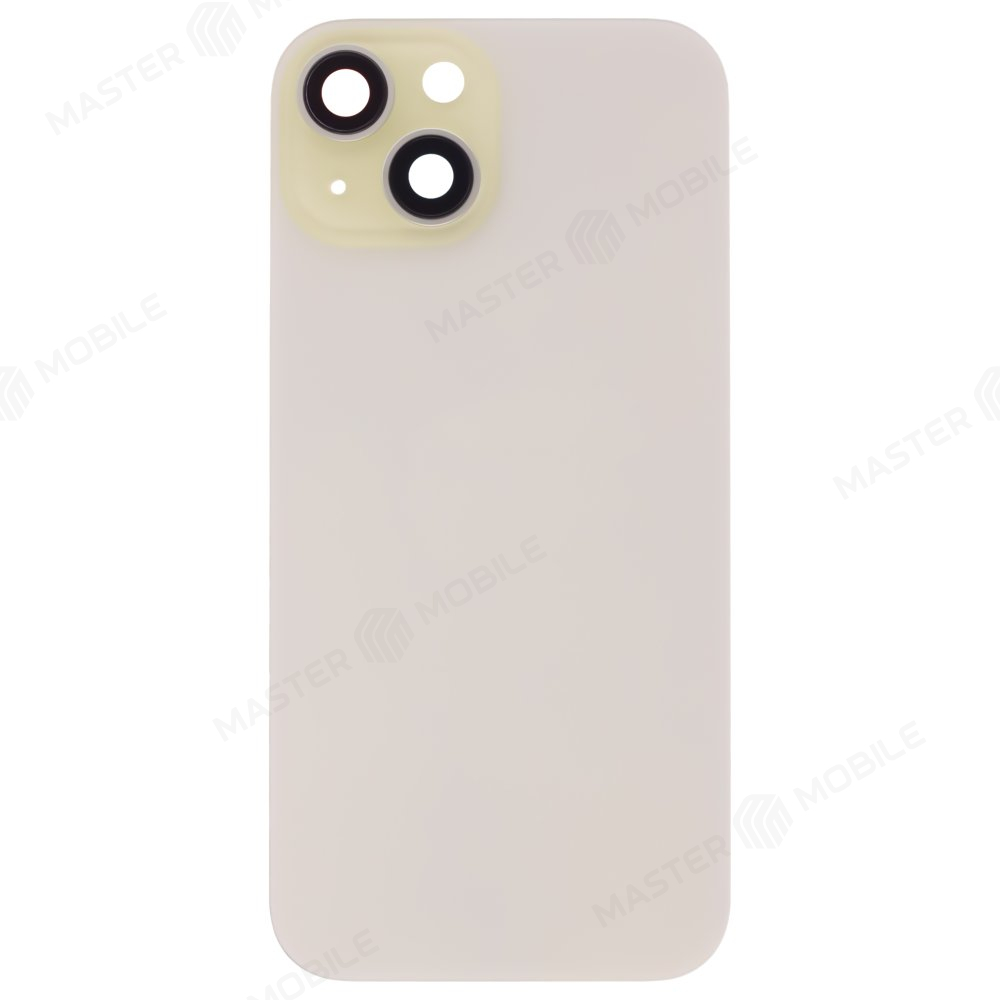 Задняя крышка для Apple iPhone 15 (желтый) (в сборе со стеклом камеры) (Premium)