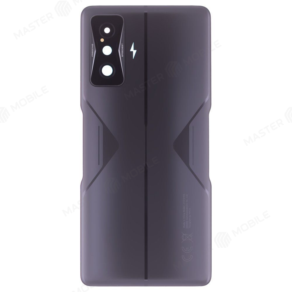 Задняя крышка для Xiaomi Poco F4 GT (21121210G) (черный) (в сборе со стеклом камеры) (ORIG100)