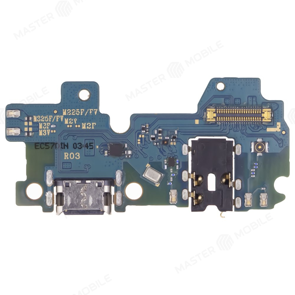 Нижняя плата для Samsung M225 Galaxy M22 / M325 Galaxy M32 с комп. + разъем зарядки + разъем гарнитуры + микрофон (ORIG100)