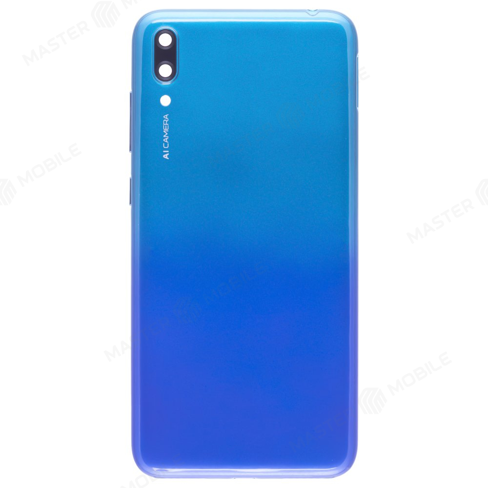 Задняя крышка для Huawei Y7 Pro 2019 (DUB-LX2) (синий) (в сборе со стеклом камеры)