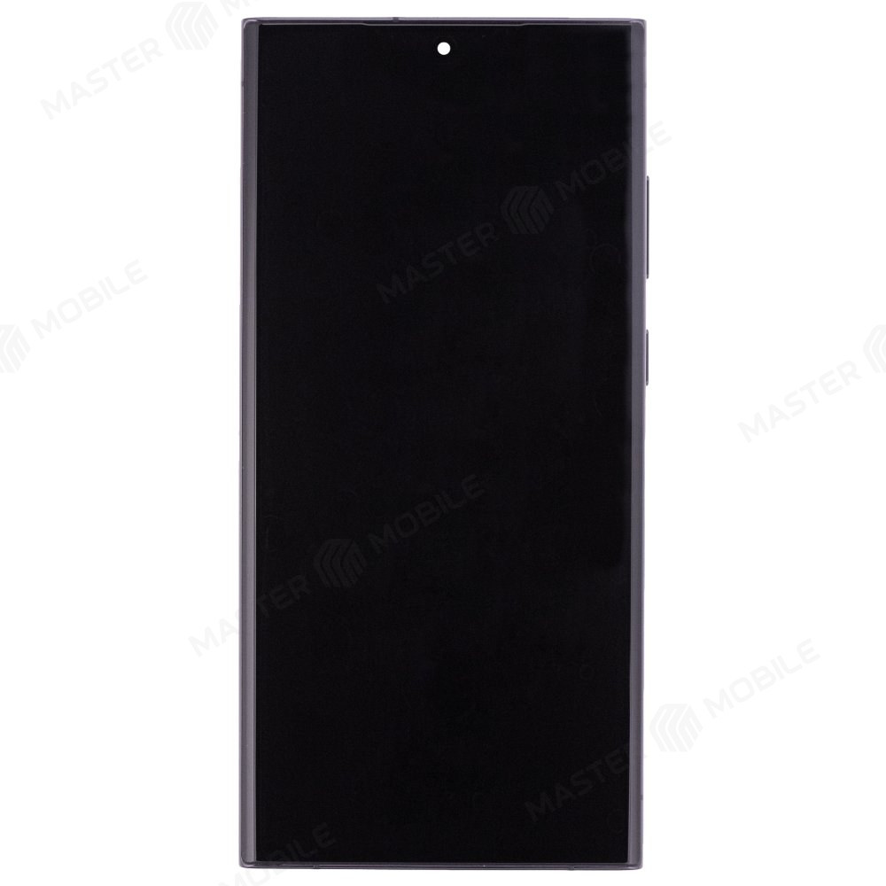 Дисплей для Samsung S918 Galaxy S23 Ultra (в сборе с тачскрином) (черный) (в рамке) (OLED)