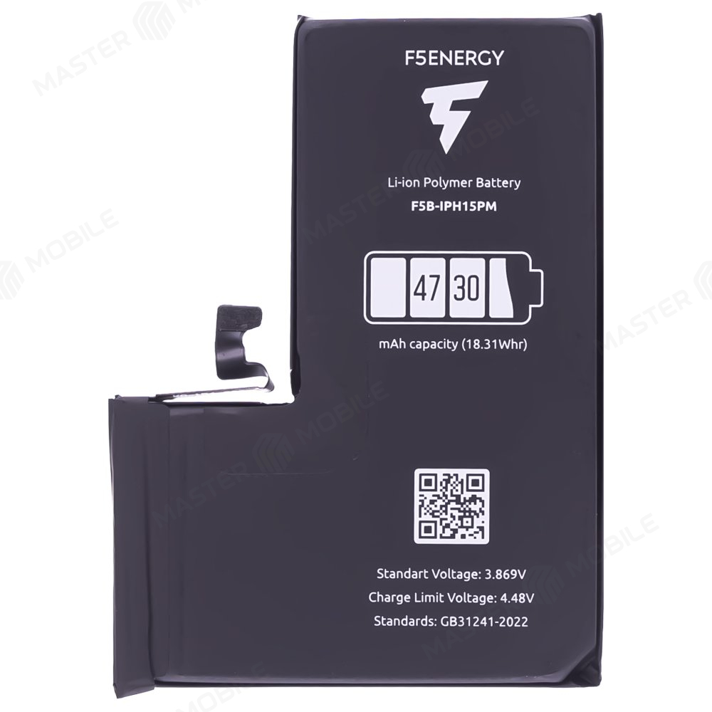 Аккумулятор для Apple iPhone 15 Pro Max (F5ENERGY) (усиленный) (SPECIAL EDITION) + двухсторонний скотч