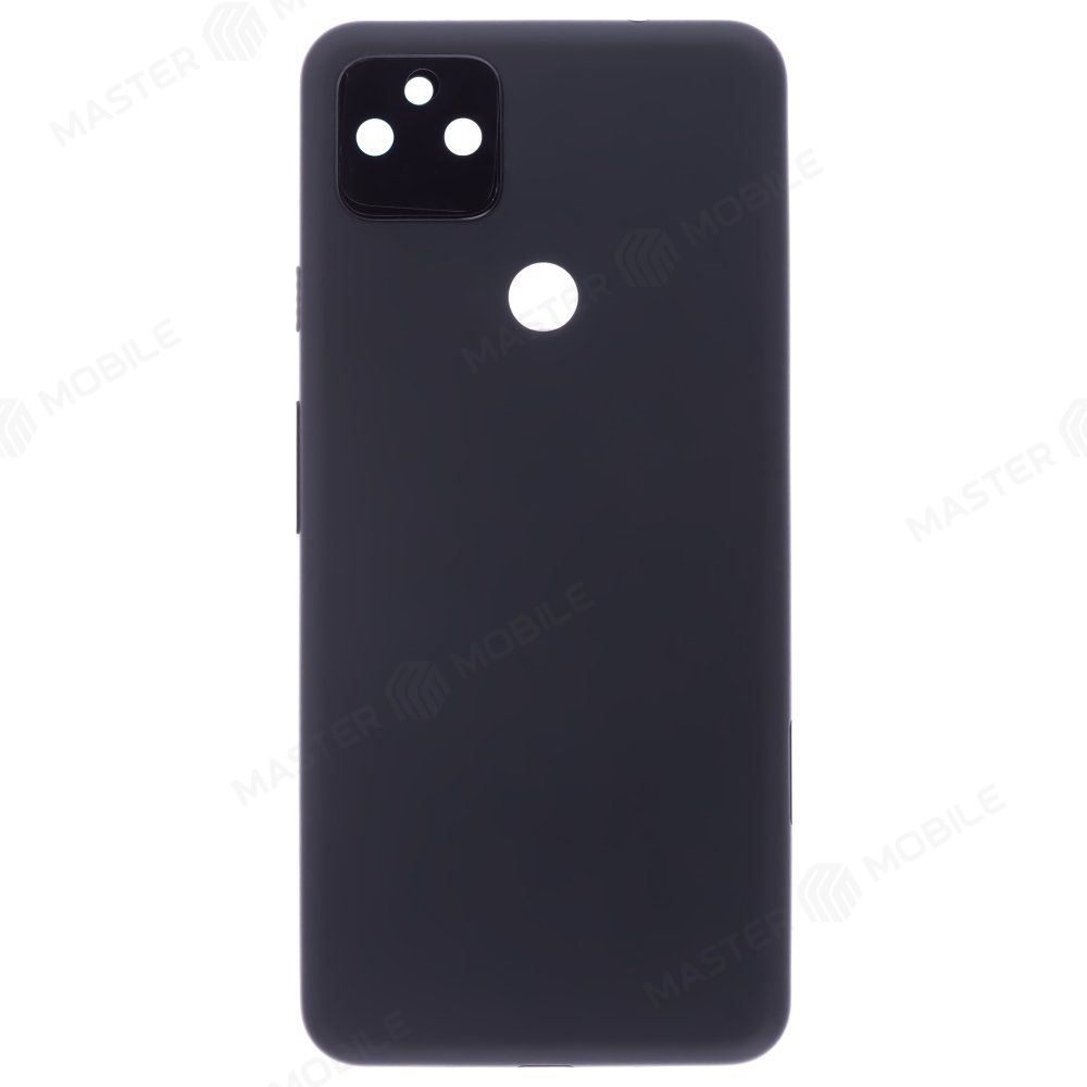 Задняя крышка для Google Pixel 5A 5G (G1F8F/G4S1M) (черный) (в сборе со стеклом камеры)