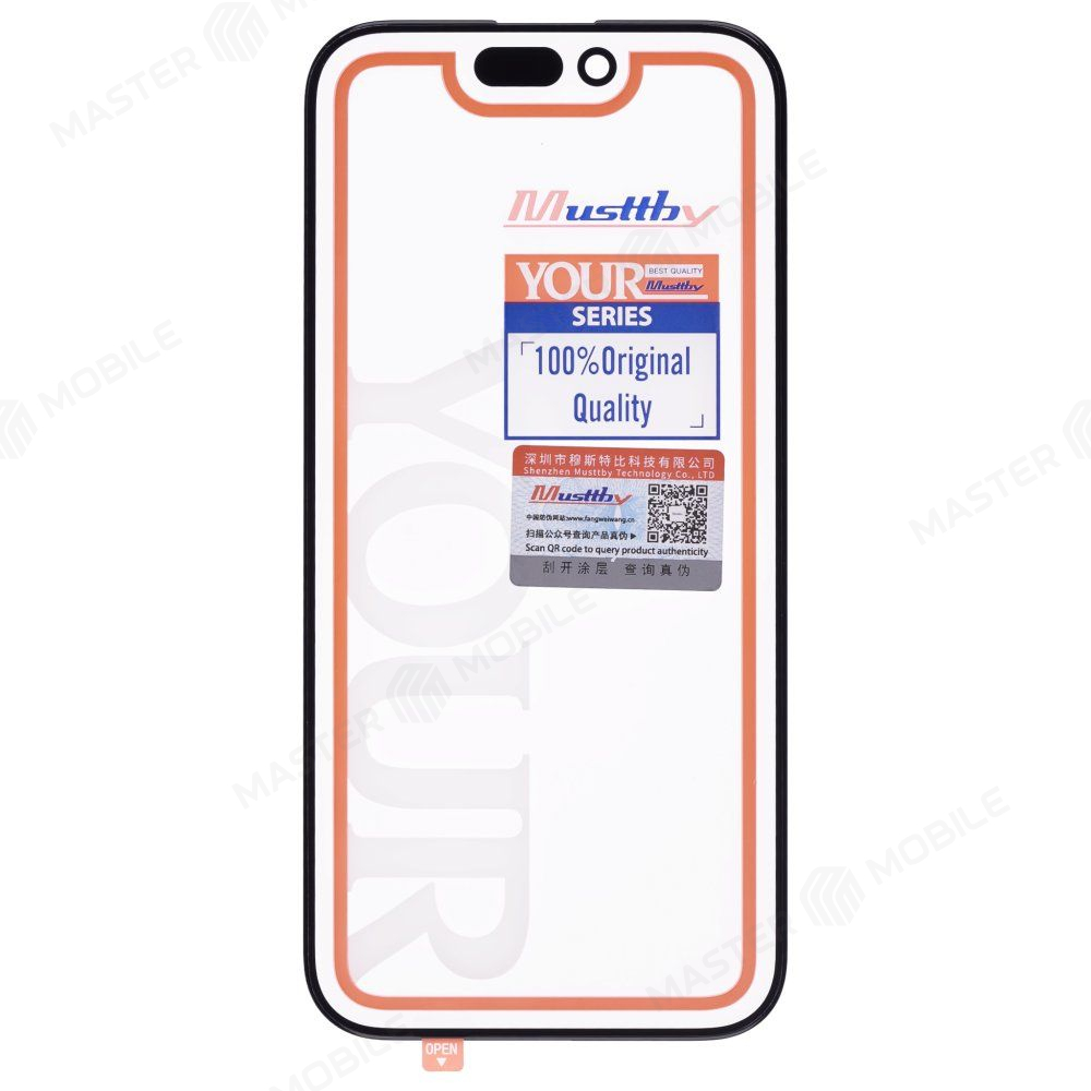 Стекло модуля для Apple iPhone 15 Pro + OCA (Musttby) (Premium)