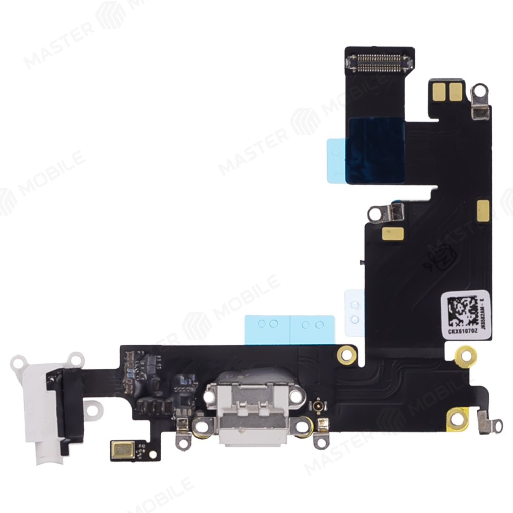 Шлейф для Apple iPhone 6 Plus с комп. + разъем зарядки/гарнитуры + микрофон (белый)