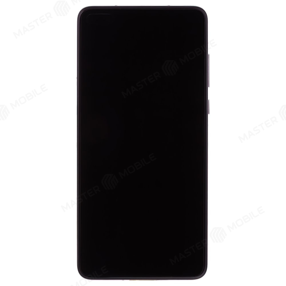 Дисплей для Huawei P40 (ANA-NX9) (в сборе с тачскрином и аккумулятором) (серебристый) (в рамке) (ORIG100)