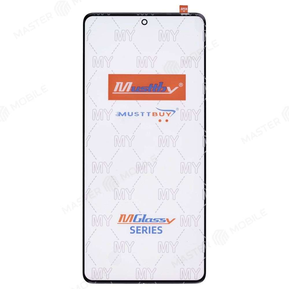 Стекло модуля для Infinix Note 30 Pro (X678B) / Note 30 VIP (X6710) / GT 10 Pro (X6739) / GT 10 Pro Plus + OCA (черный) (Musttby)