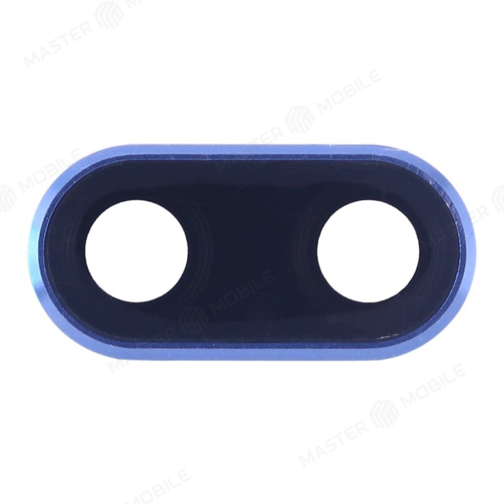 Стекло задней камеры для Huawei Honor 10 (COL-L29) (в рамке) (синий)
