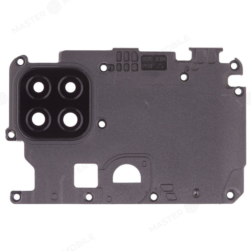 Стекло задней камеры для Xiaomi Redmi 9C (M2006C3MG) / Redmi 9C NFC (M2006C3MNG) (черный) (в рамке) (ORIG100)