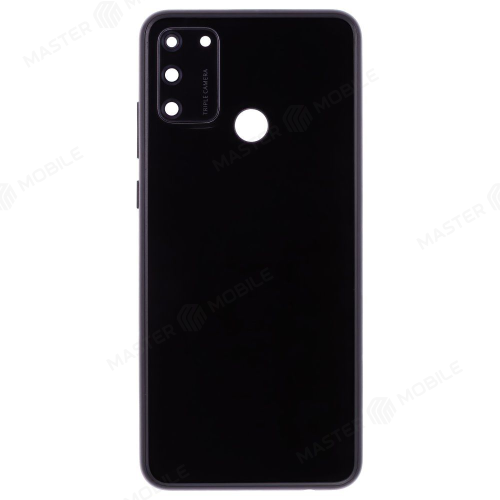 Задняя крышка для Huawei Honor 9A (MOA-LX9N) (черный) (в сборе со стеклом камеры)