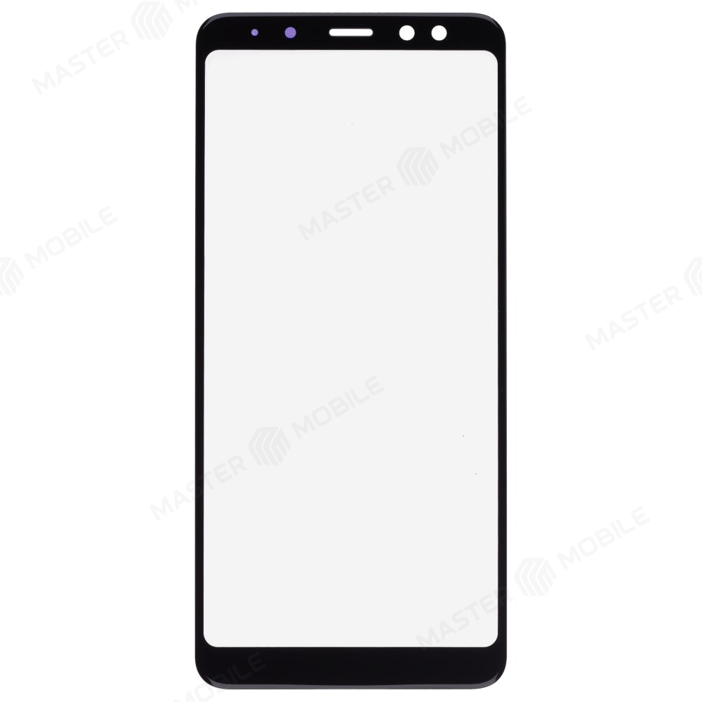 Стекло модуля для Samsung A530 Galaxy A8 (2018) + OCA (черный) (Premium)