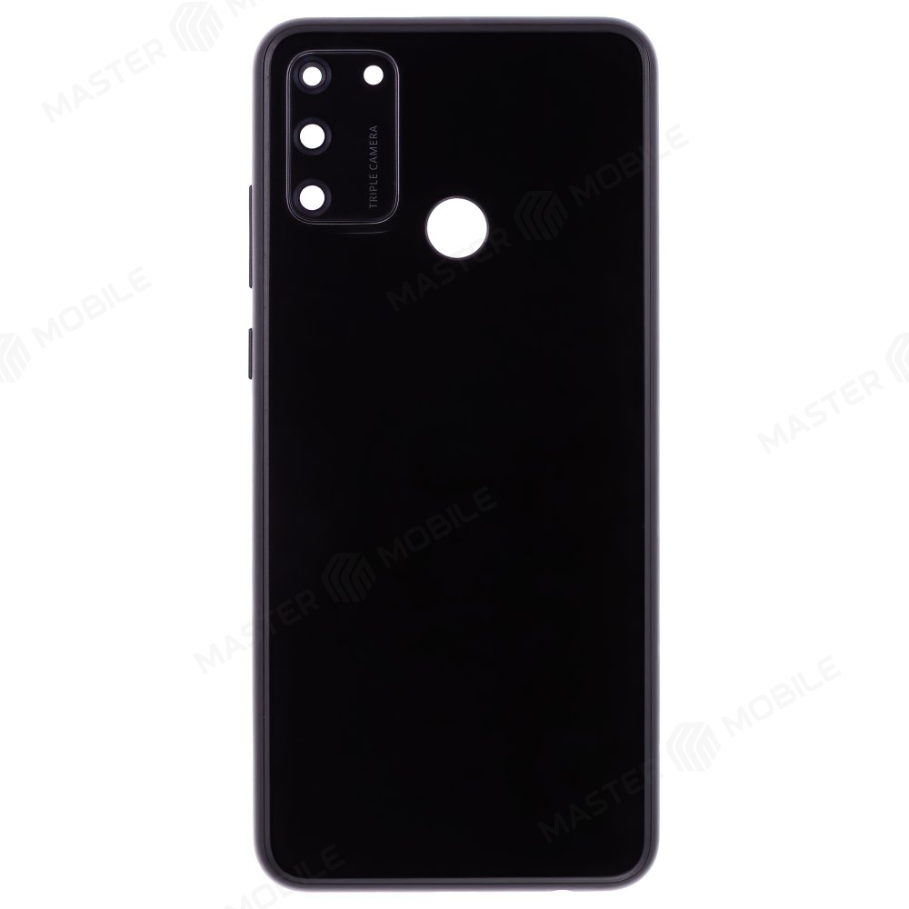 Задняя крышка для Huawei Honor 9A (MOA-LX9N) (черный) (в сборе со стеклом камеры)