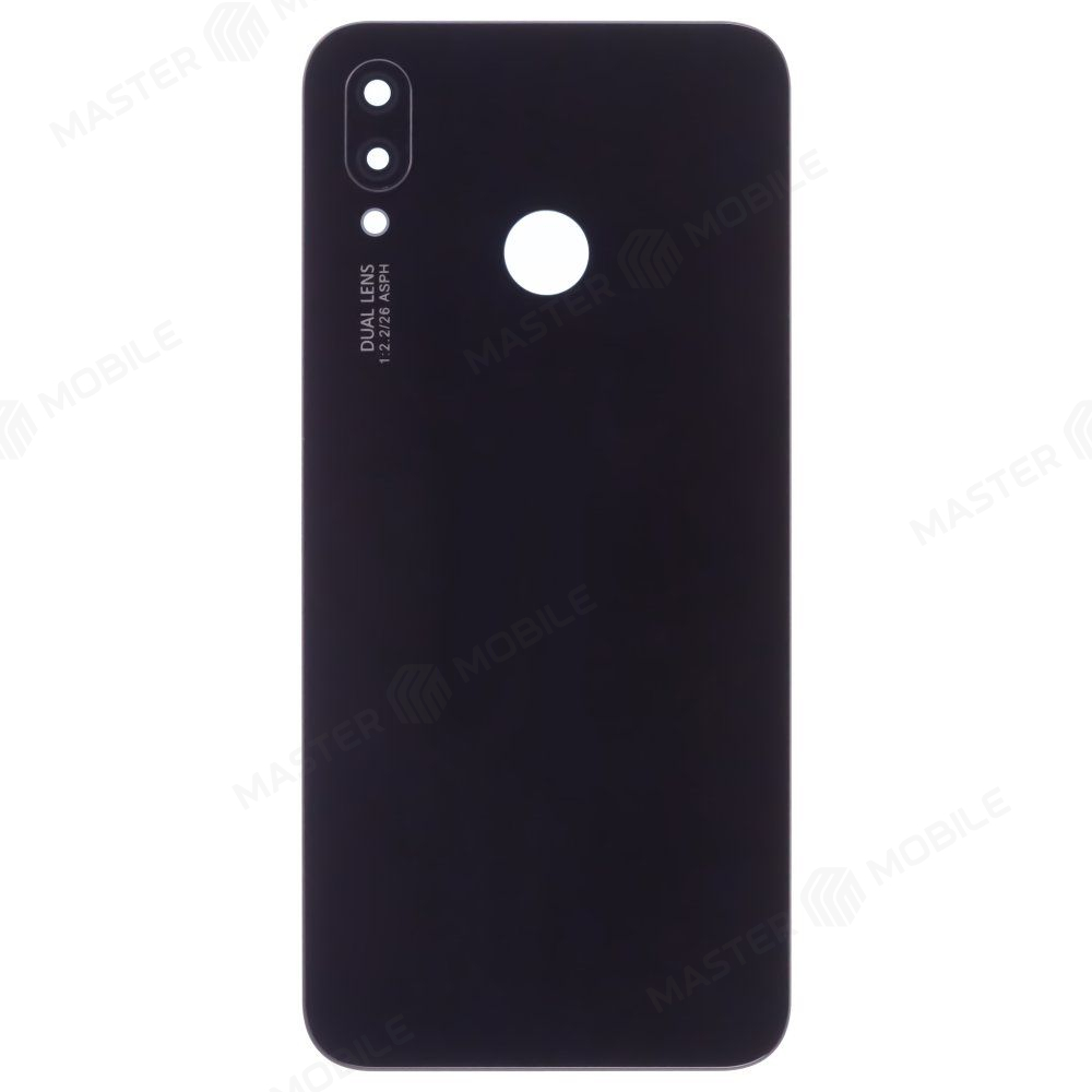 Задняя крышка для Huawei P20 Lite (ANE-LX1) / Nova 3E (ANE-AL00) (черный) (в сборе со стеклом камеры)