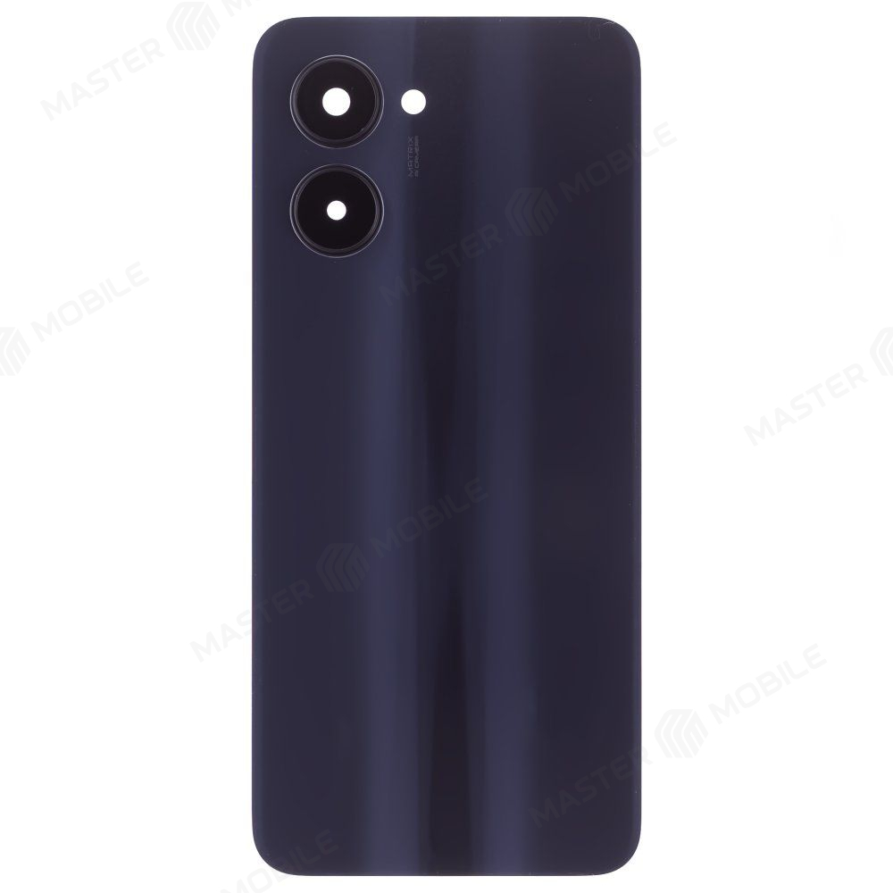Задняя крышка для Realme C33 (RMX3624) (черный) (в сборе со стеклом камеры)