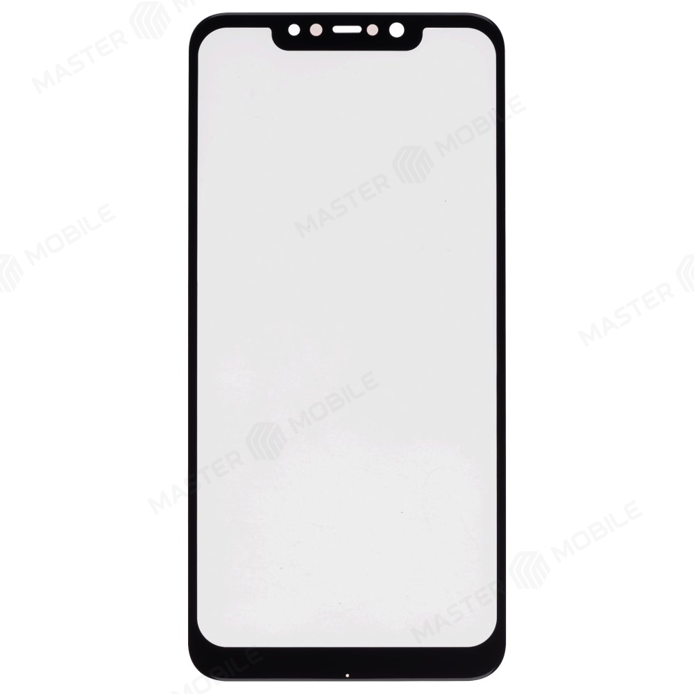 Стекло модуля для Xiaomi Pocophone F1 (M1805E10A) + OCA (черный)