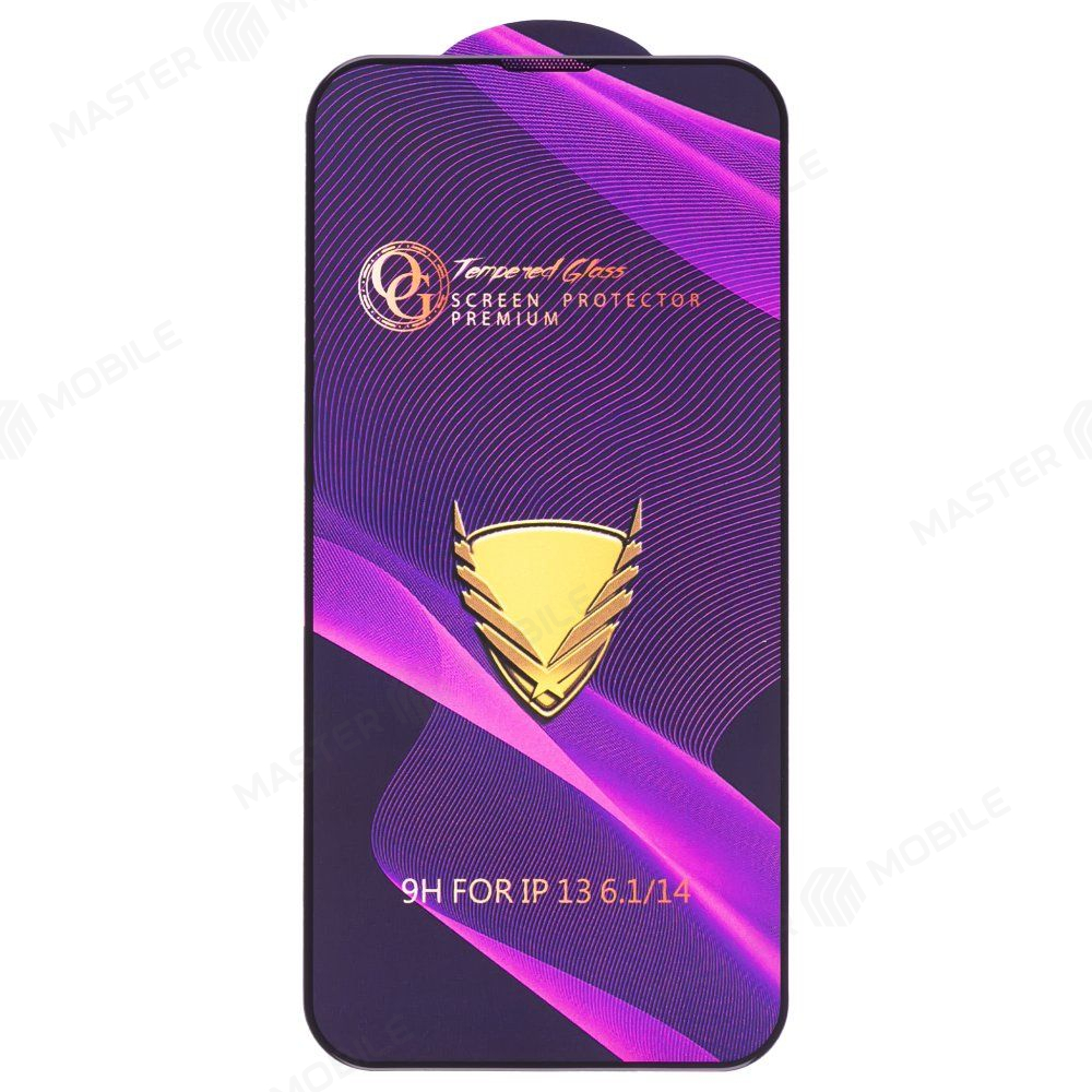 Защитное стекло OG Glass (3 в 1) для Apple iPhone 14 / iPhone 16E (черный)