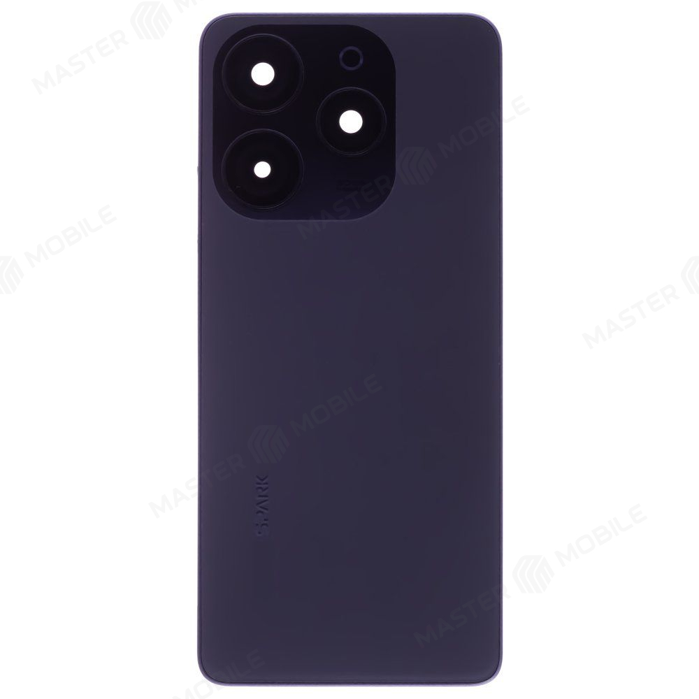 Задняя крышка для Tecno Spark 10 Pro (KI7) (черный) (в сборе со стеклом камеры)