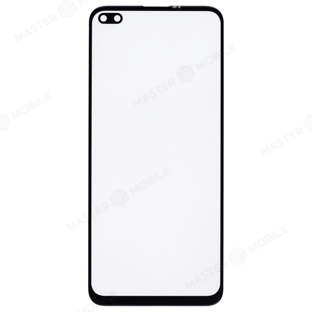 Стекло модуля для Realme 6 Pro (RMX2063) + OCA (черный)