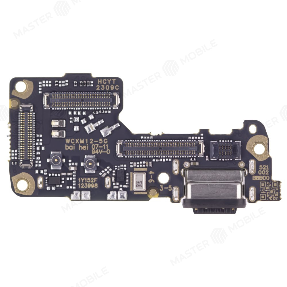 Нижняя плата для Xiaomi 12 (2201123G) с комп. + разъем зарядки + микрофон + разъем SIM