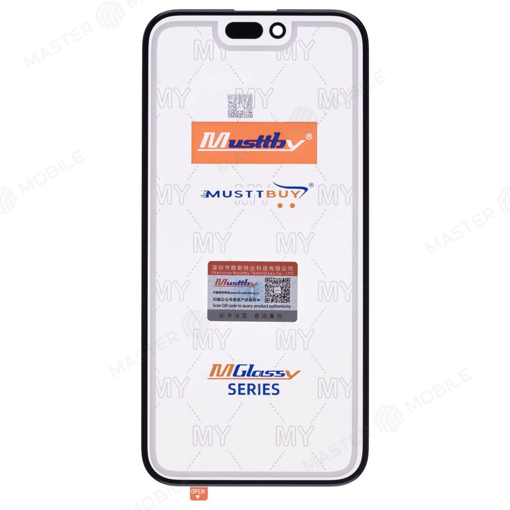 Стекло модуля для Apple iPhone 16 Plus + OCA (Musttby)