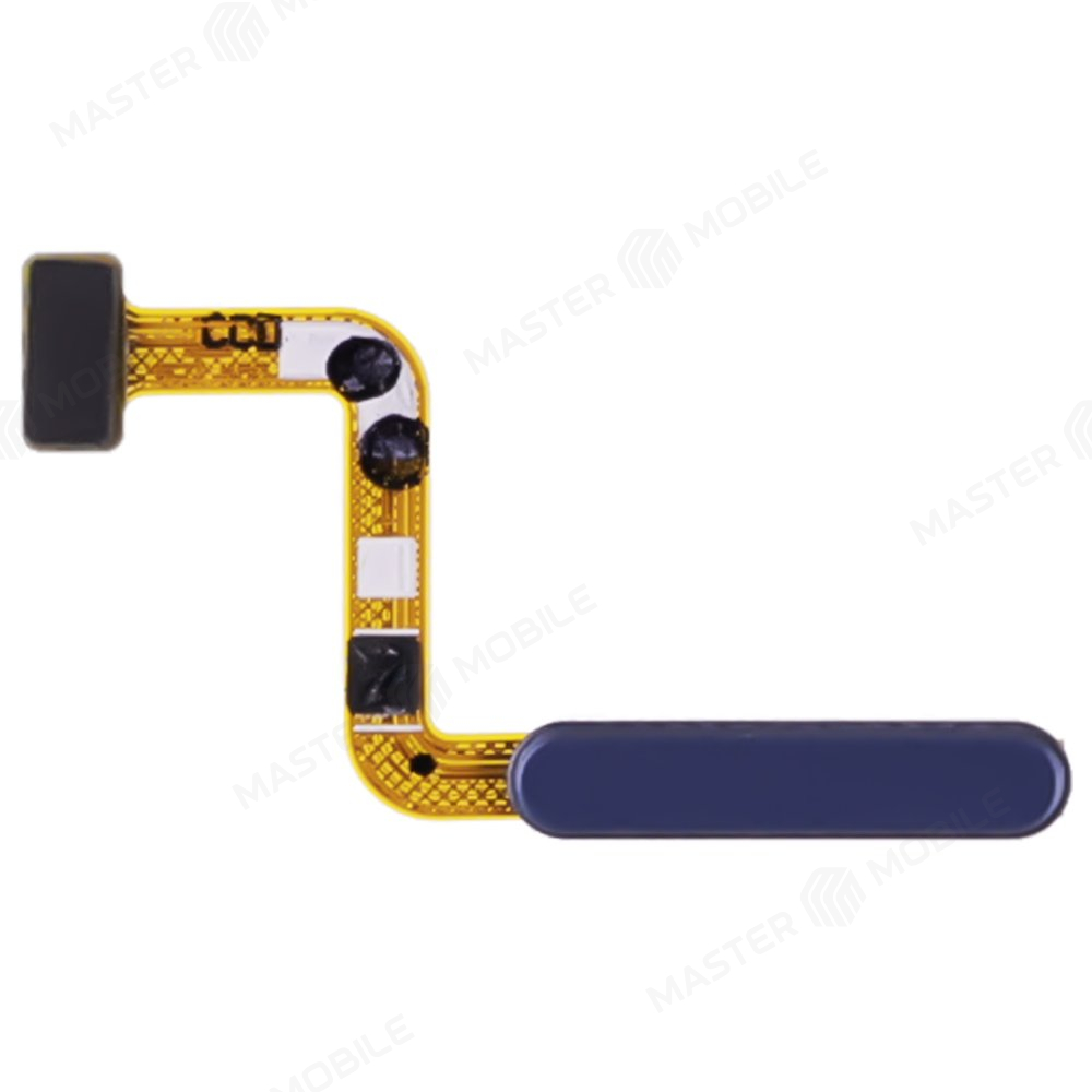 Шлейф для Samsung M225 Galaxy M22 / M325 Galaxy M32 / M526 Galaxy M52 5G с комп. + сканер отпечатка пальца (кнопка включения) (синий)