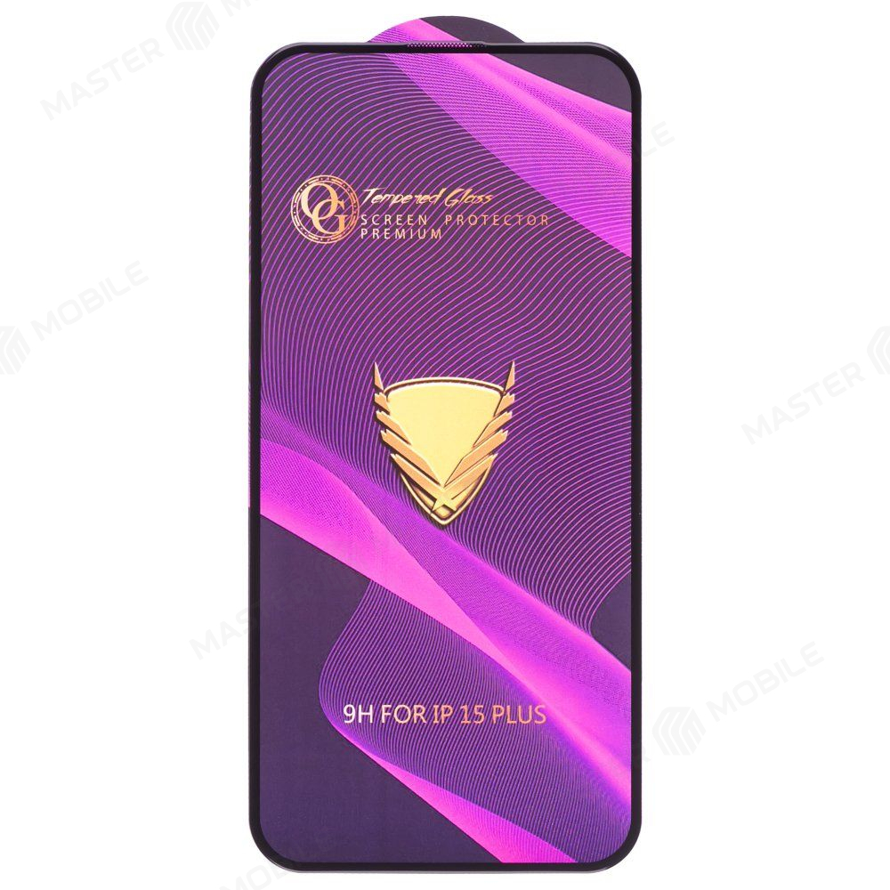 Защитное стекло OG Glass (3 в 1) для Apple iPhone 15 Plus / iPhone 16 Plus (черный)