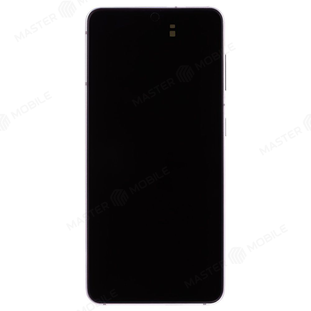 Дисплей для Samsung G991 Galaxy S21 + тачскрин (серебристый) (в рамке) (ORIG100) (возможен дефект ЛКП)