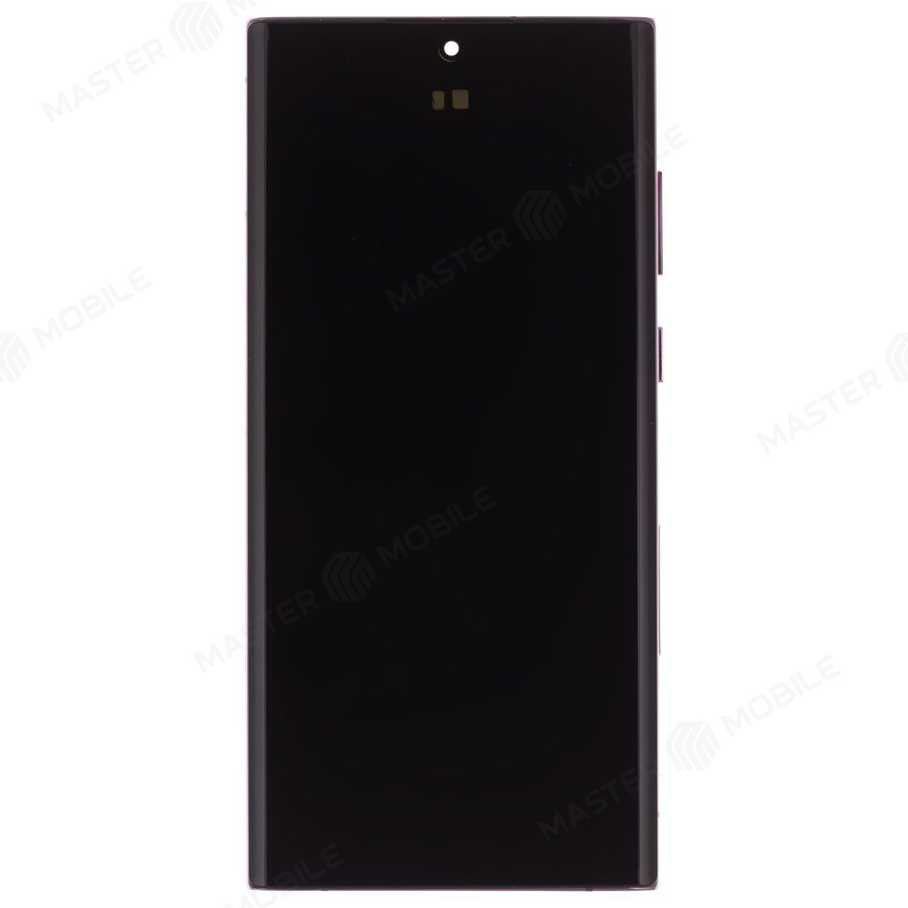 Дисплей для Samsung S908 Galaxy S22 Ultra + тачскрин (бордовый) (в рамке) (OLED) (Full Size)
