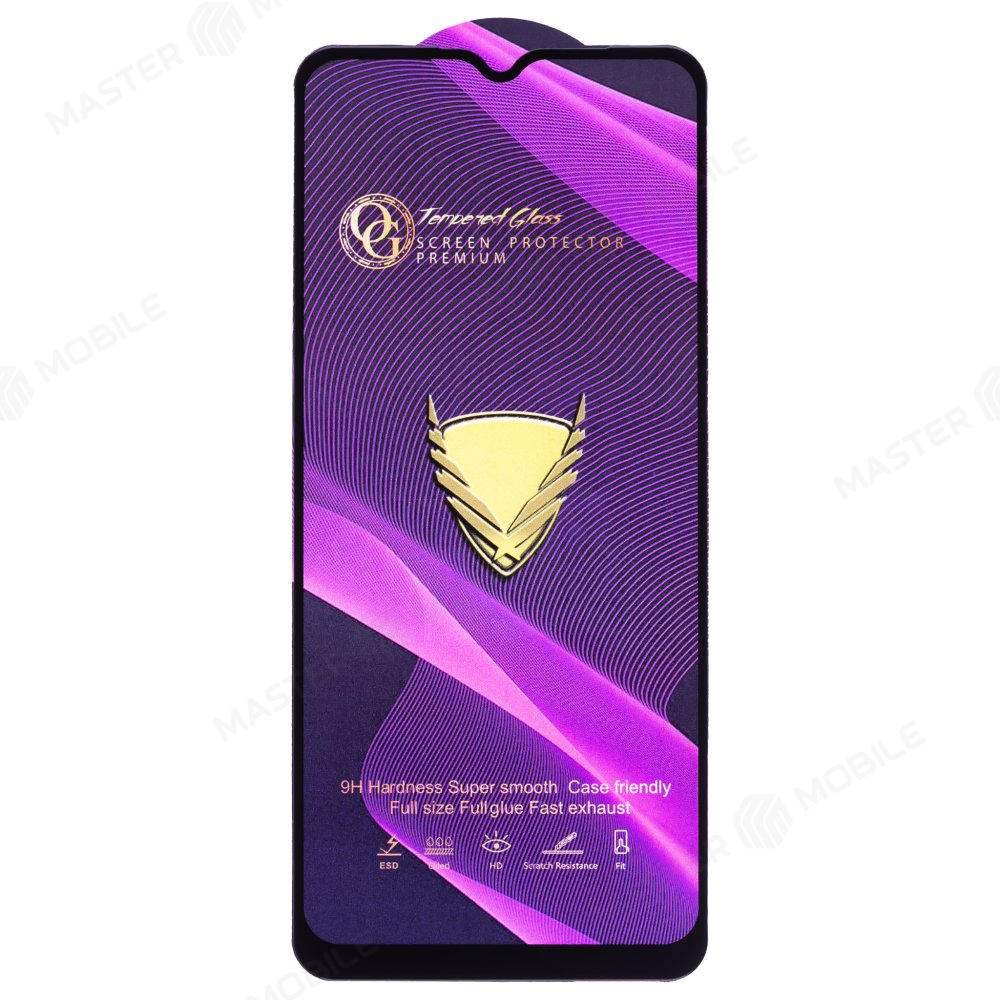 Защитное стекло OG Glass (3 в 1) для Realme C3 (RMX2020) / C11 (RMX2185) / C15 (RMX2180) / C21Y (RMX3261) и др. (черный)