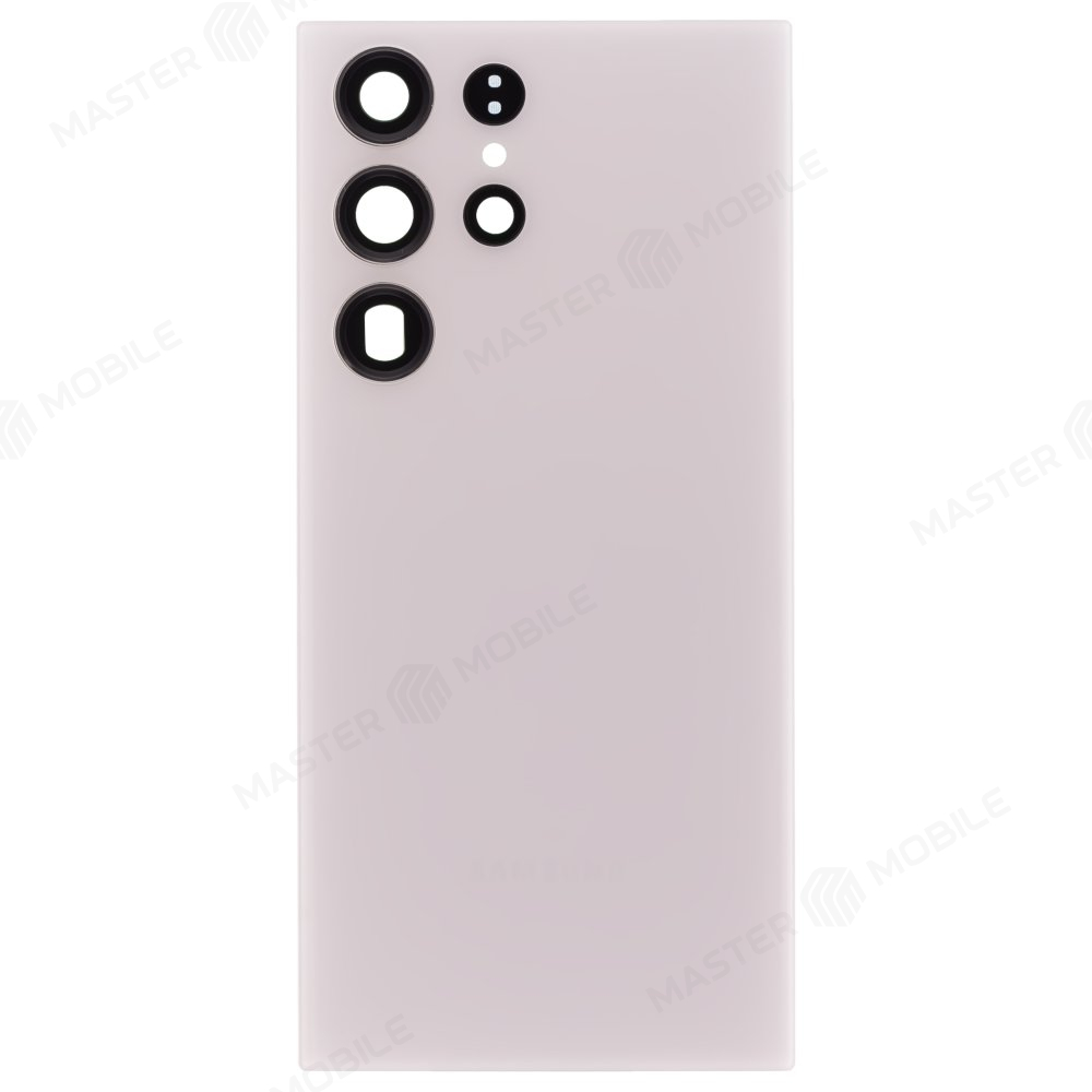 Задняя крышка для Samsung S918 Galaxy S23 Ultra (белый) (в сборе со стеклом камеры)