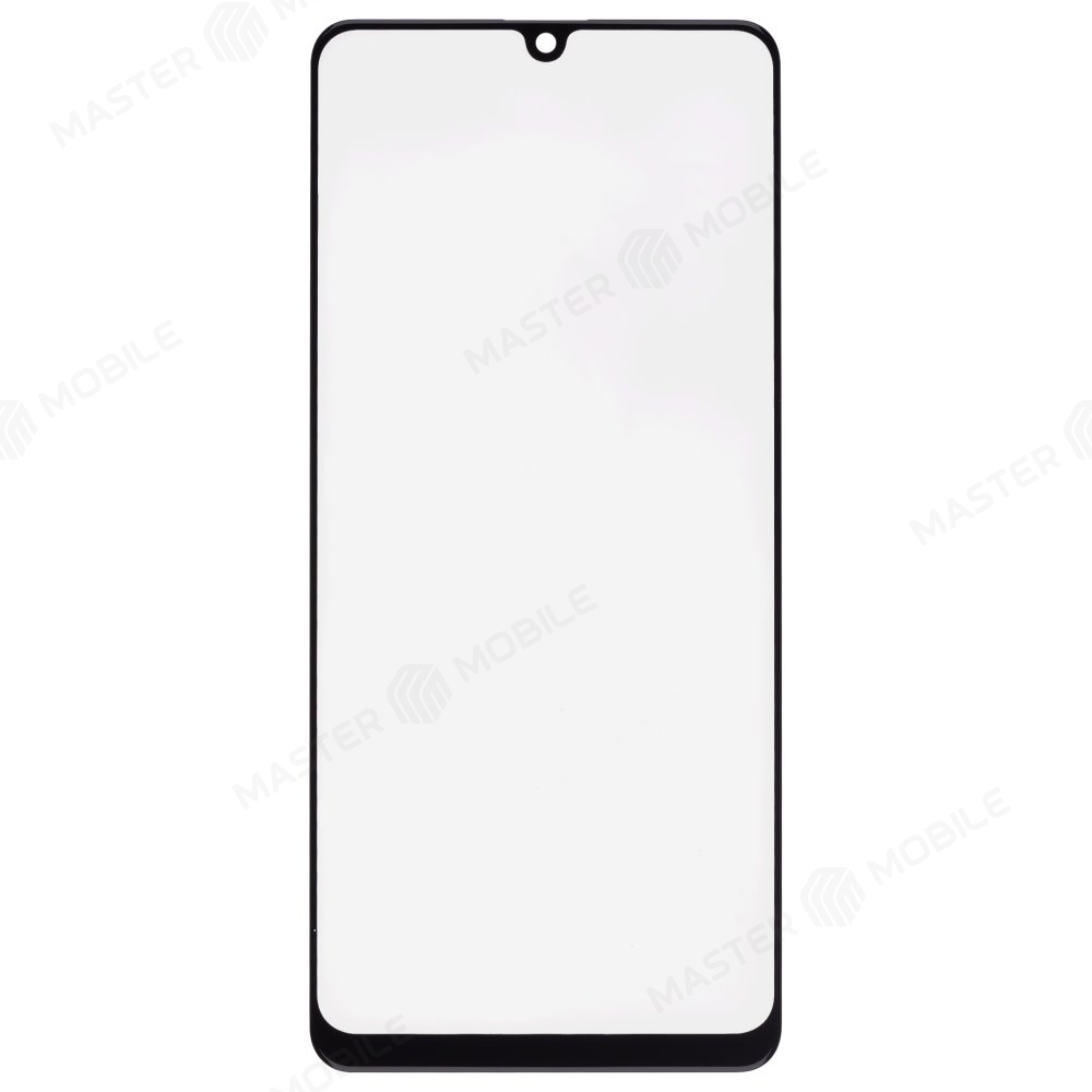 Стекло модуля для Samsung A315 Galaxy A31 + OCA (черный) (Premium)