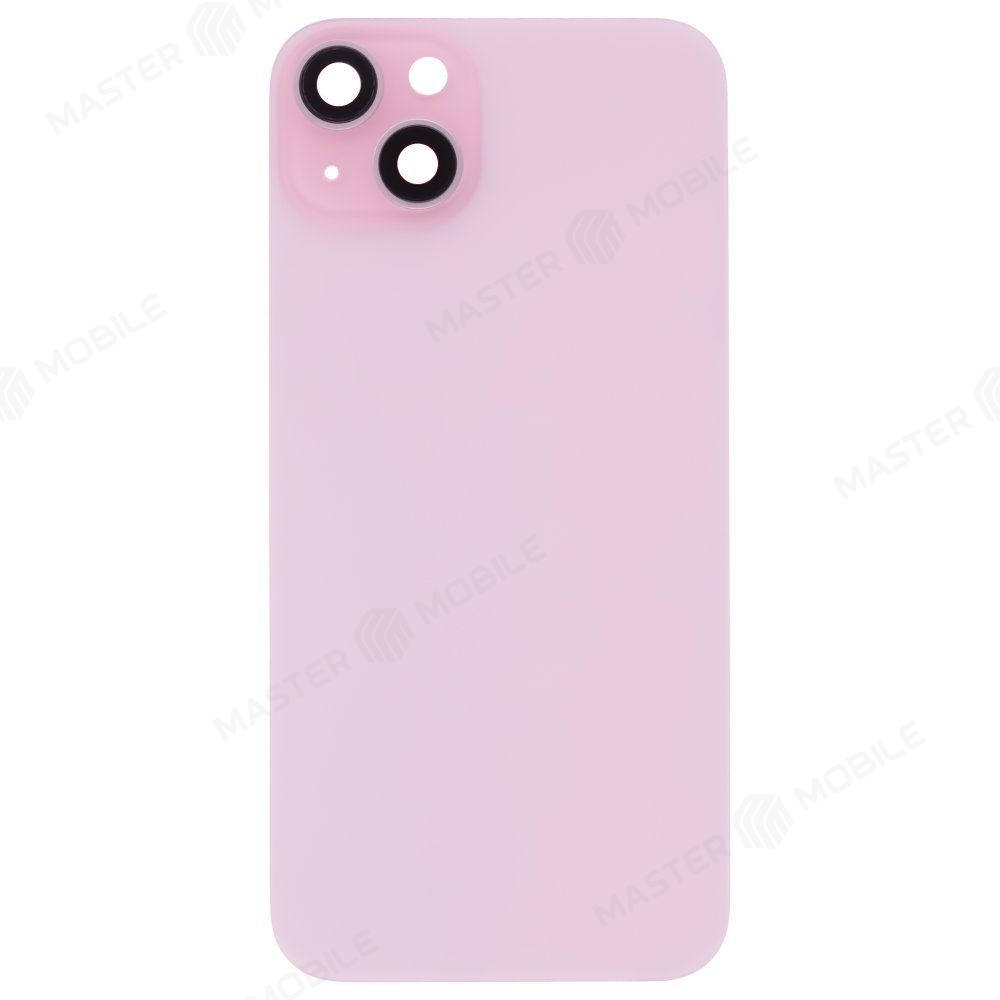 Задняя крышка для Apple iPhone 15 Plus (розовый) (в сборе со стеклом камеры) (Premium)