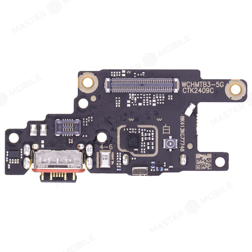 Нижняя плата для Xiaomi Poco F6 (24069PC21G) с комп. + разъем зарядки + микрофон + разъем SIM