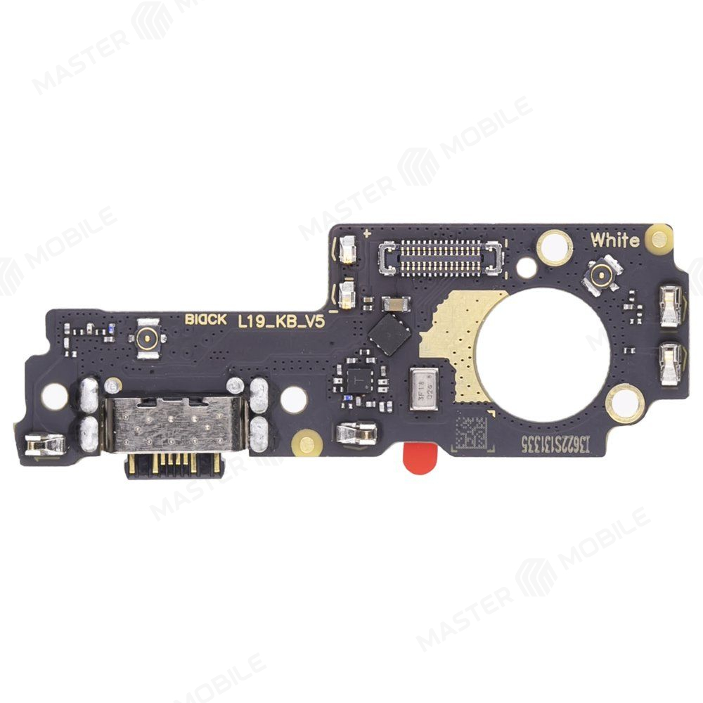 Нижняя плата для Xiaomi Poco M4 5G (22041219PG) с комп. + разъем зарядки + микрофон (ORIG100)