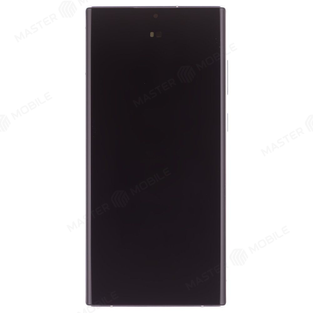 Дисплей для Samsung S908 Galaxy S22 Ultra + тачскрин (серебристый) (в рамке) (ORIG100) (SP)