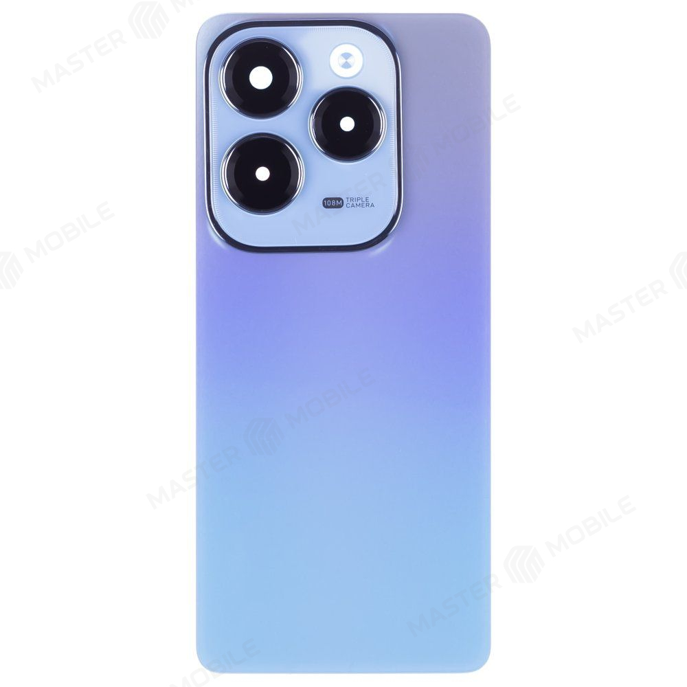 Задняя крышка для Infinix Hot 40 Pro (X6837) (голубой) (в сборе со стеклом камеры)