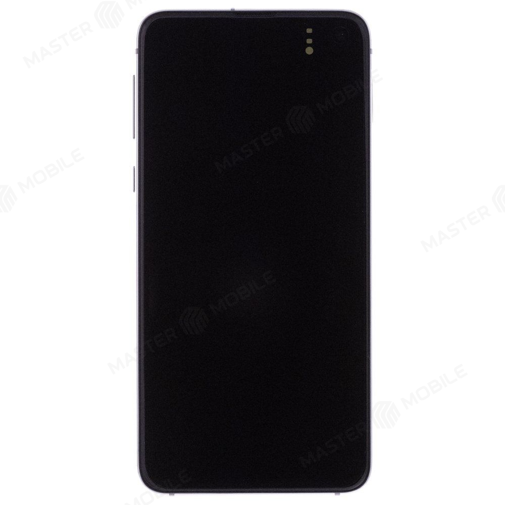 Дисплей для Samsung G970 Galaxy S10e + тачскрин (серебристый) (в рамке) (ORIG100) (возможен дефект ЛКП)