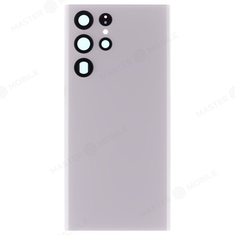 Задняя крышка для Samsung S908 Galaxy S22 Ultra (белый) (в сборе со стеклом камеры) (ORIG100)