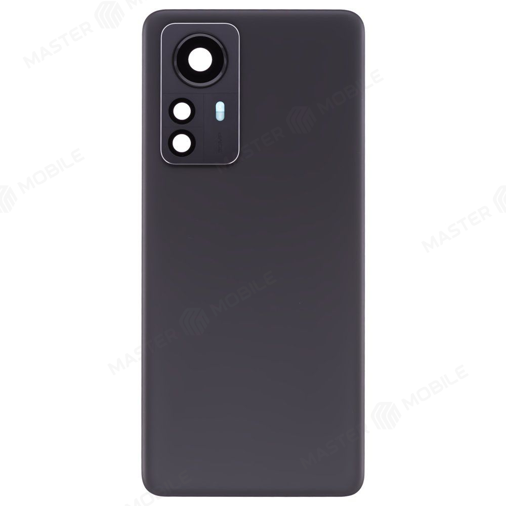 Задняя крышка для Xiaomi 12 Pro (2201122G) (серый) (в сборе со стеклом камеры) (ORIG100)